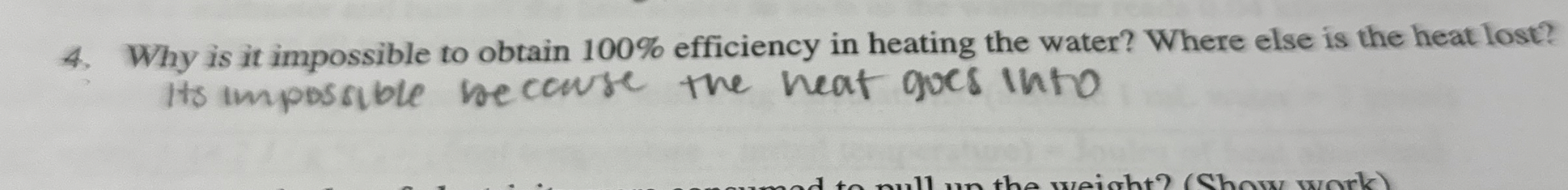 Why is it impossible to obtain 1 0 0 % efficiency