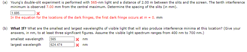 ( a ) Young's double - slit experiment is