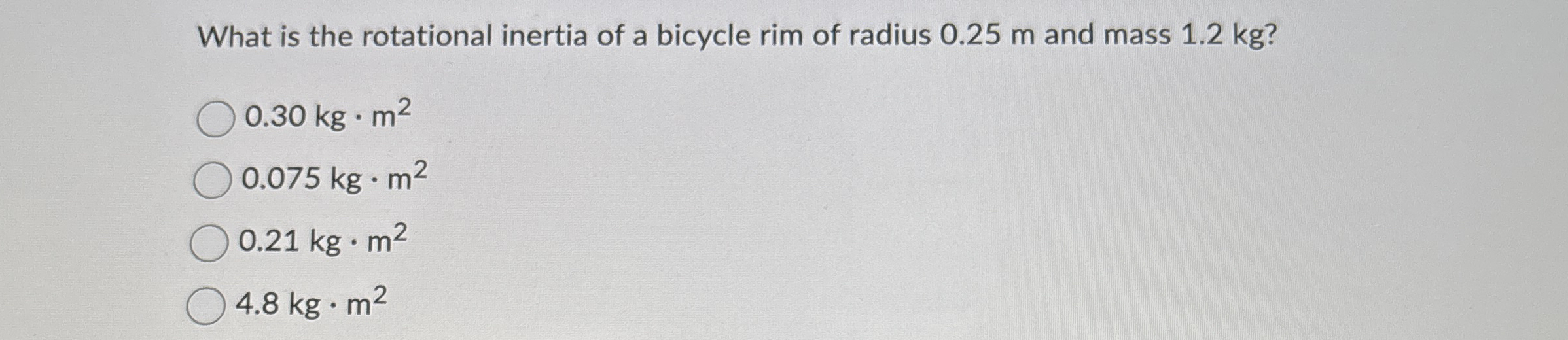 What is the rotational inertia of a bicycle rim