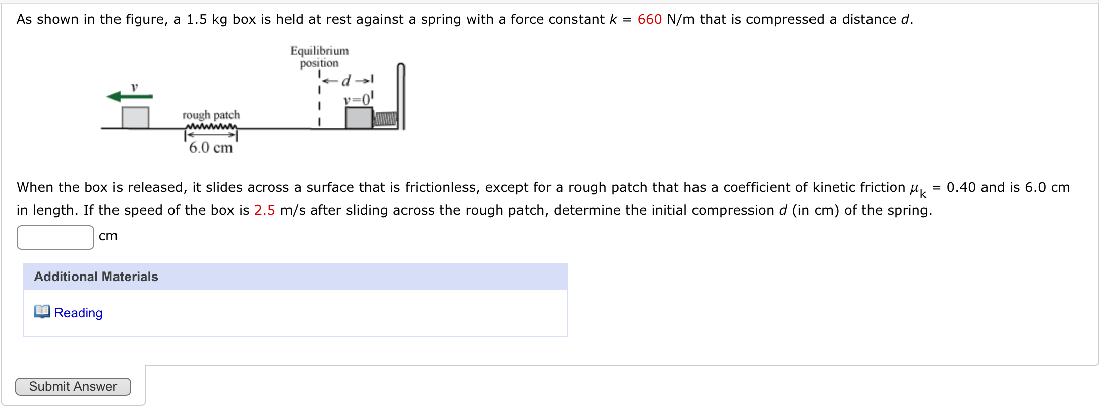 As shown in the figure, a 1 . 5 kg box is held at