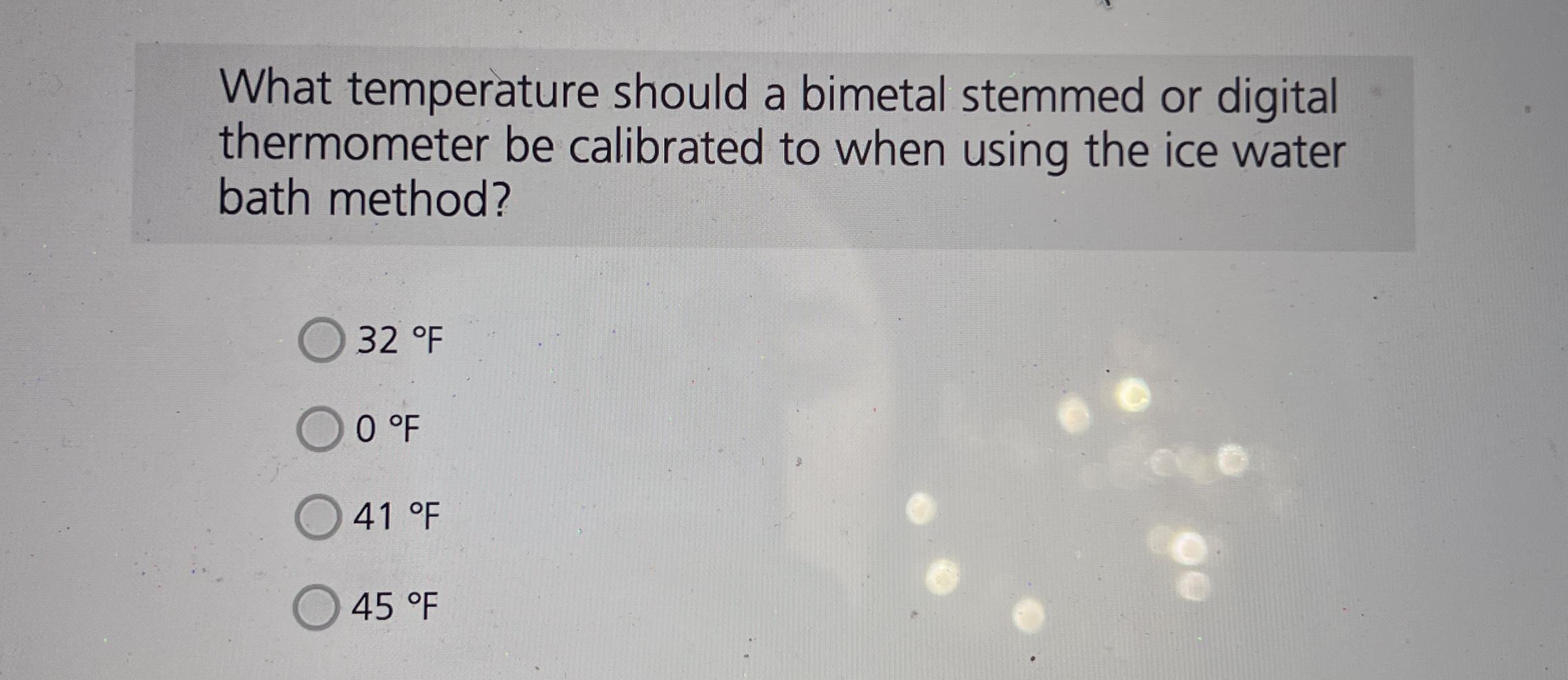 What temperature should a bimetal stemmed or