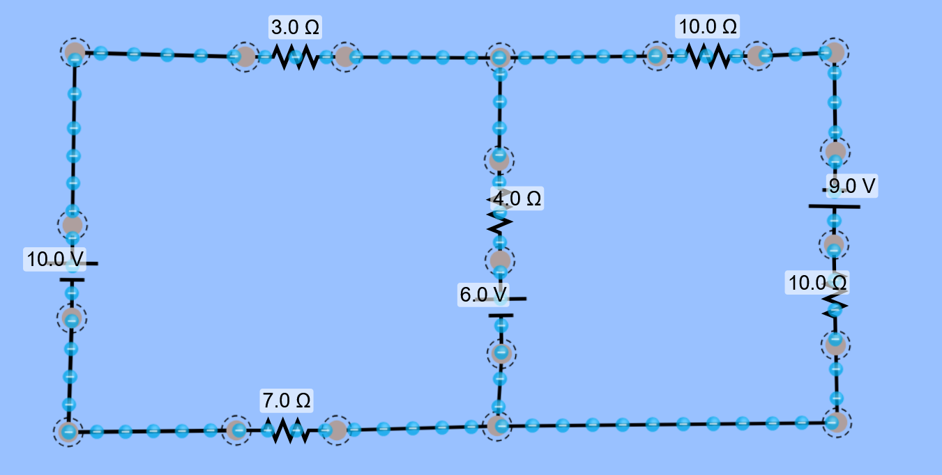 What are the values of the currents on the 3 ohm,