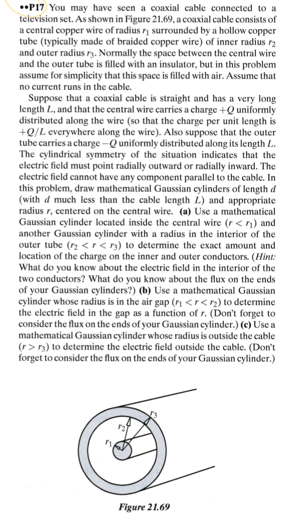 * P 1 7 You may have seen a coaxial cable