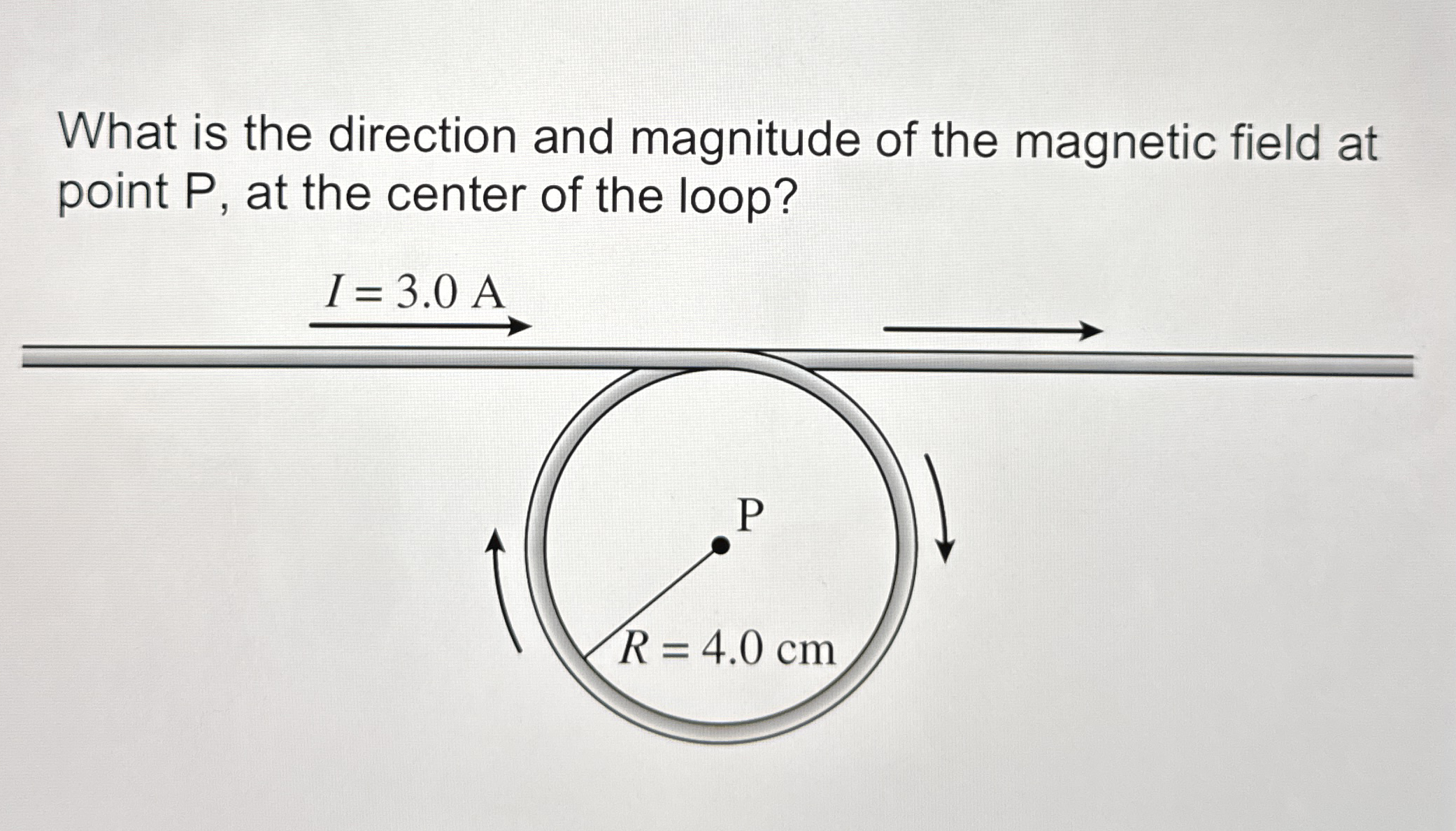What is the direction and magnitude of the