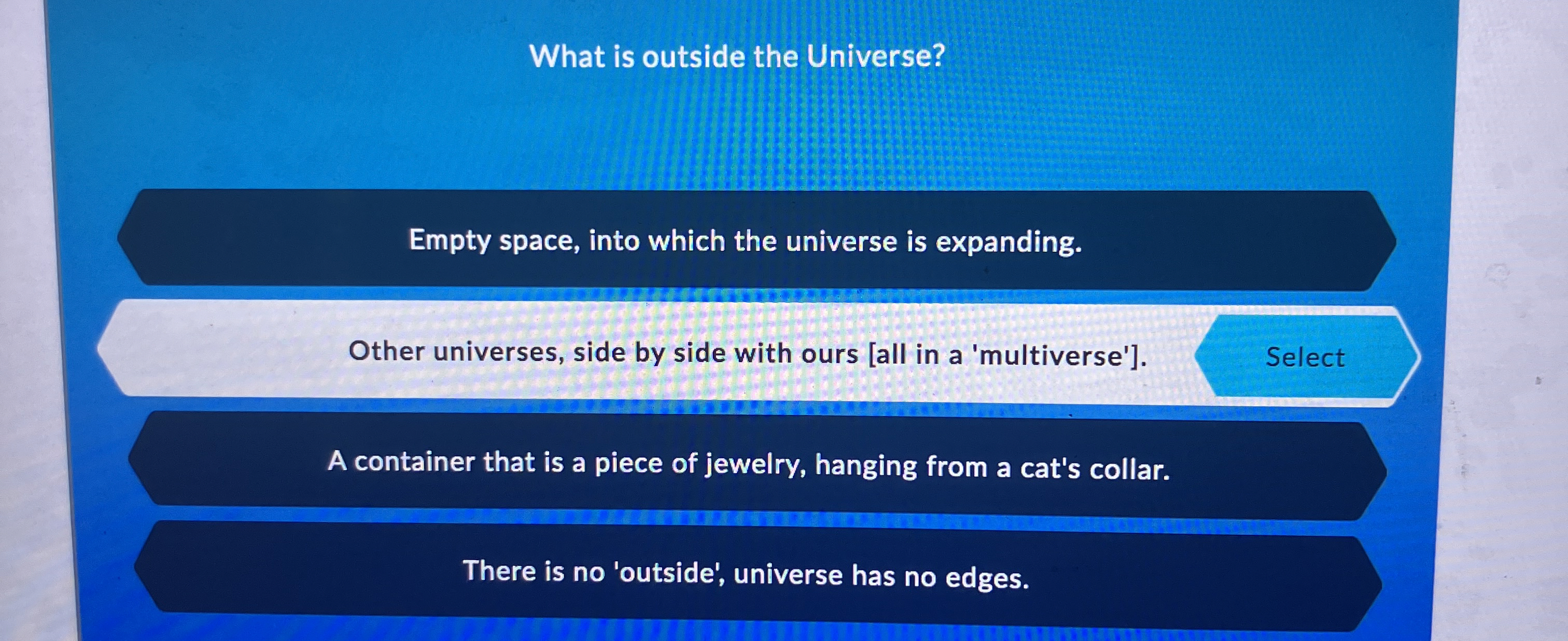 What is outside the Universe? Empty space, into