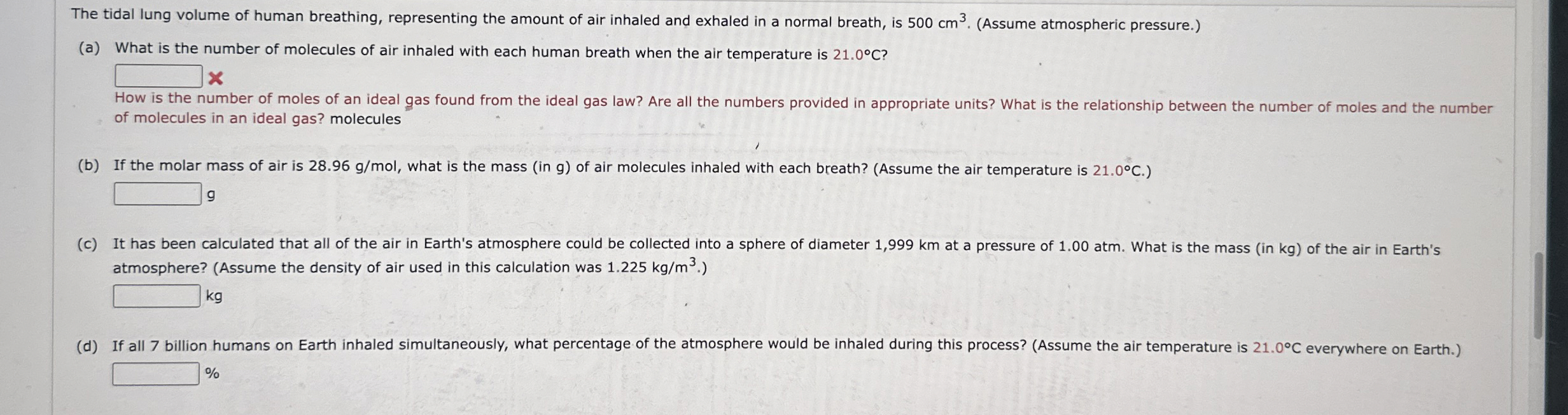 The tidal lung volume of human breathing,