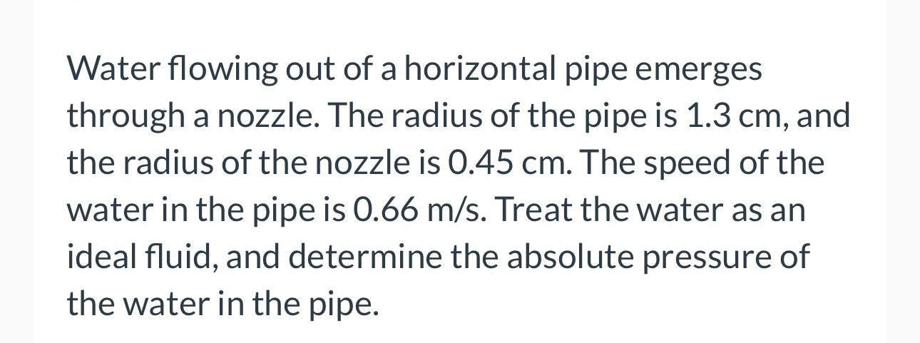 Water flowing out of a horizontal pipe emerges
