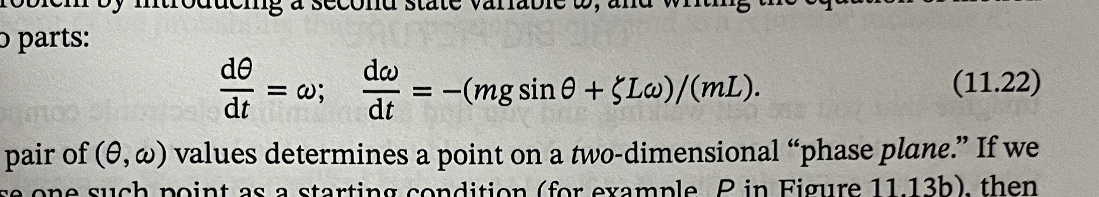 Nondimensionalize the pendulum equation: d ( d )