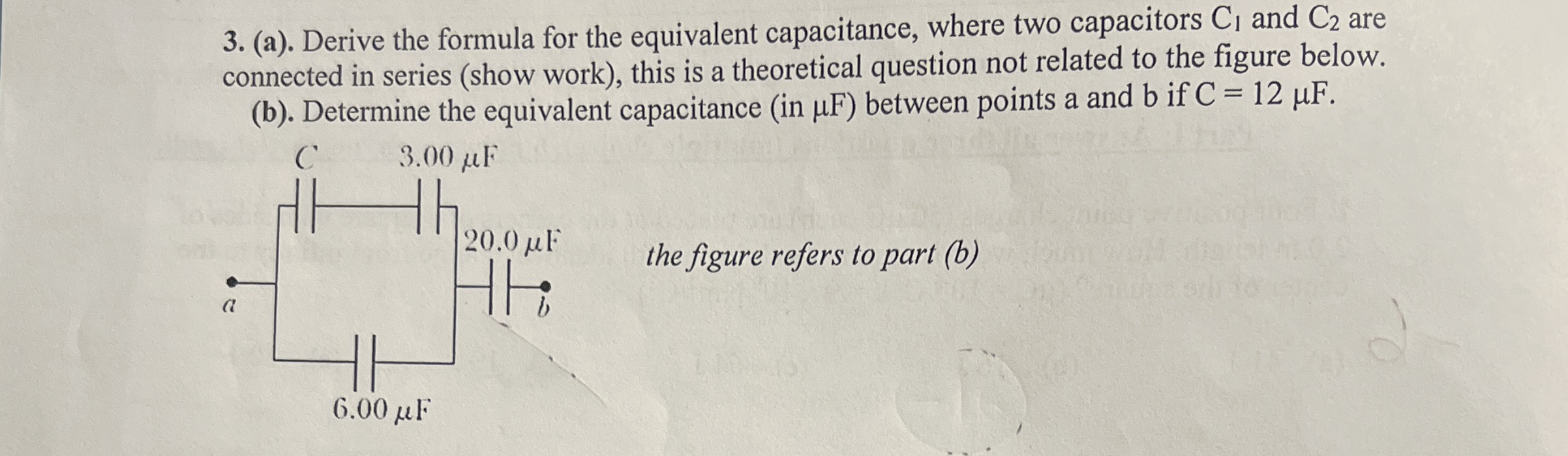 ( a ) . Derive the formula for the equivalent