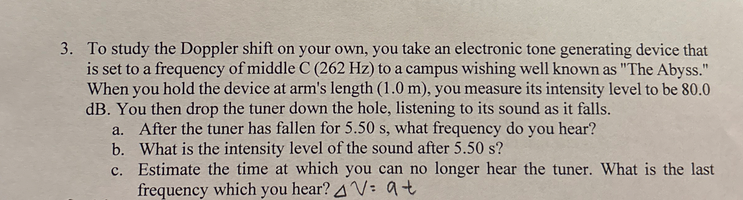 To study the Doppler shift on your own, you take