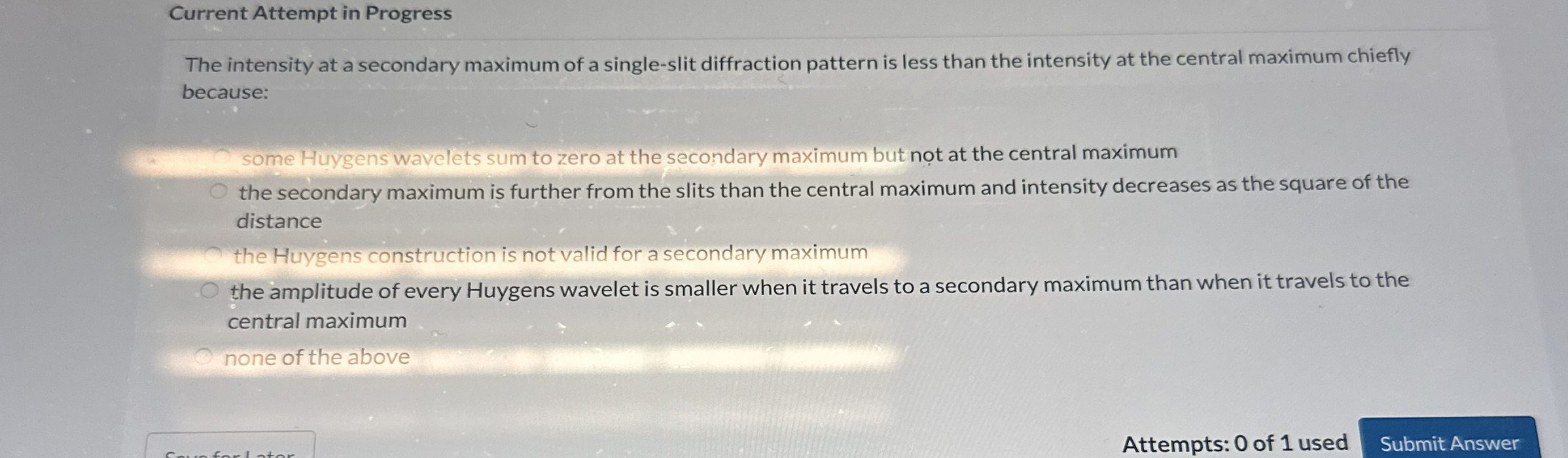Current Attempt in Progress The intensity at a