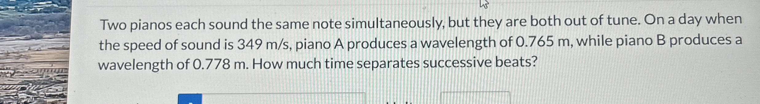 Two pianos each sound the same note