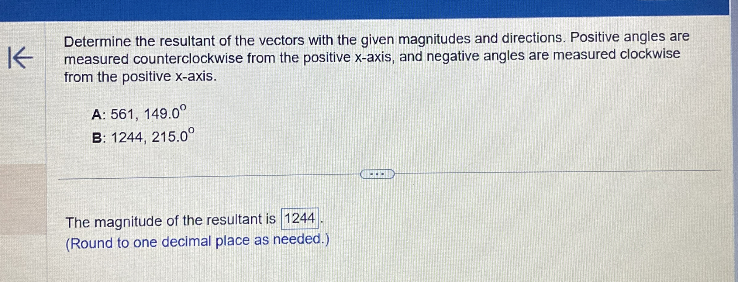 Determine the resultant of the vectors with the
