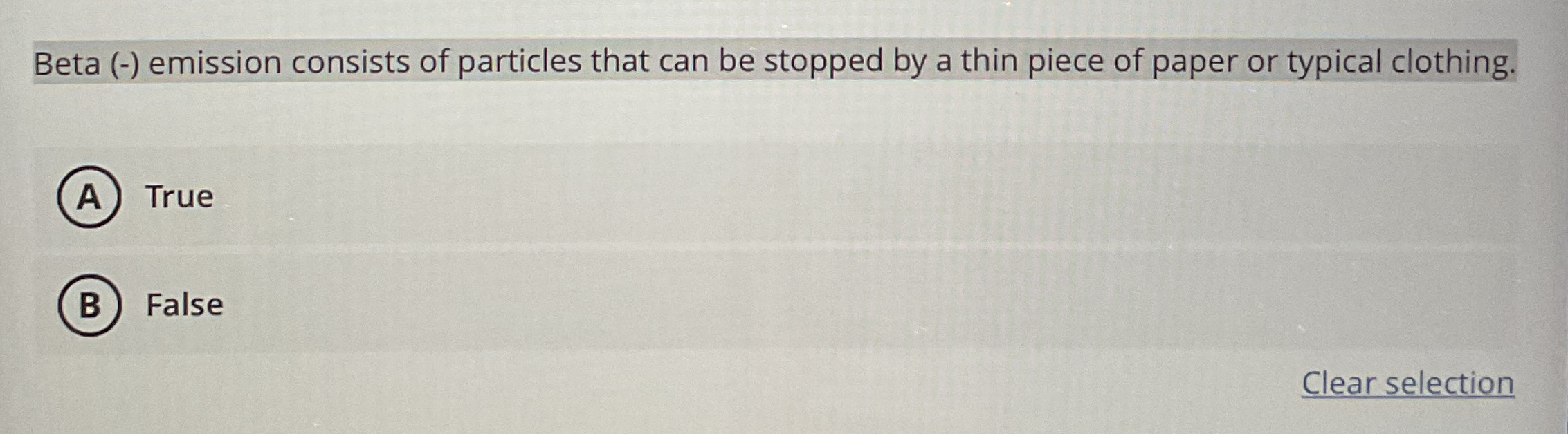 Beta ( - ) emission consists of particles that