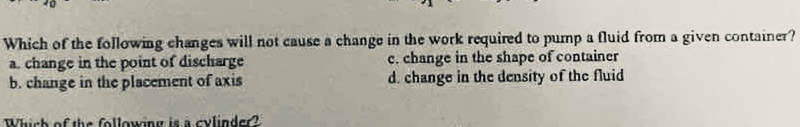 Which of the following changes will not cause a