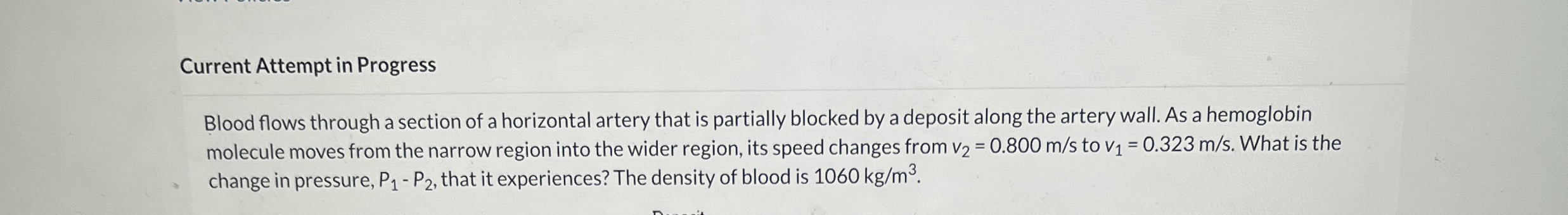 Current Attempt in Progress Blood flows through a
