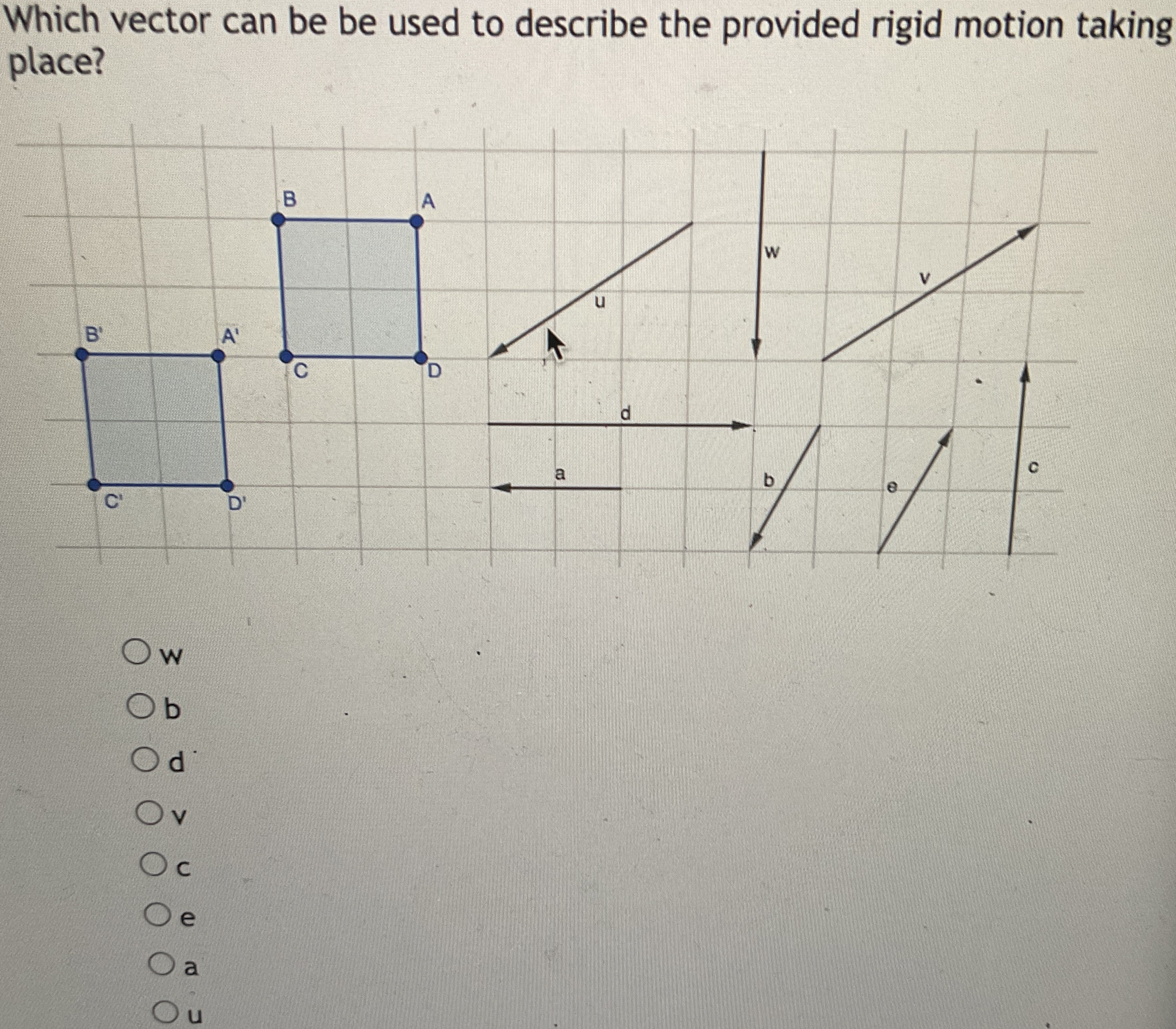 Which vector can be be used to describe the