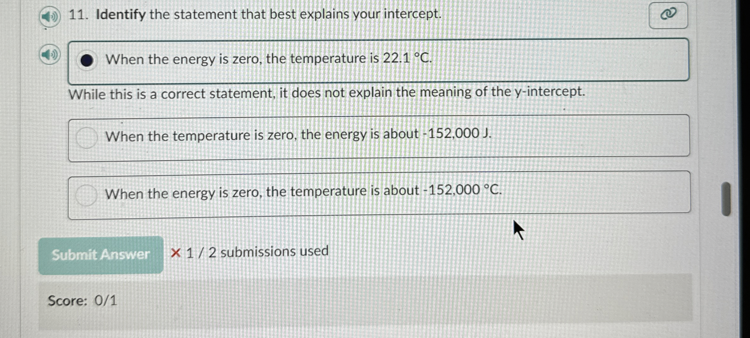 Identify the statement that best explains your