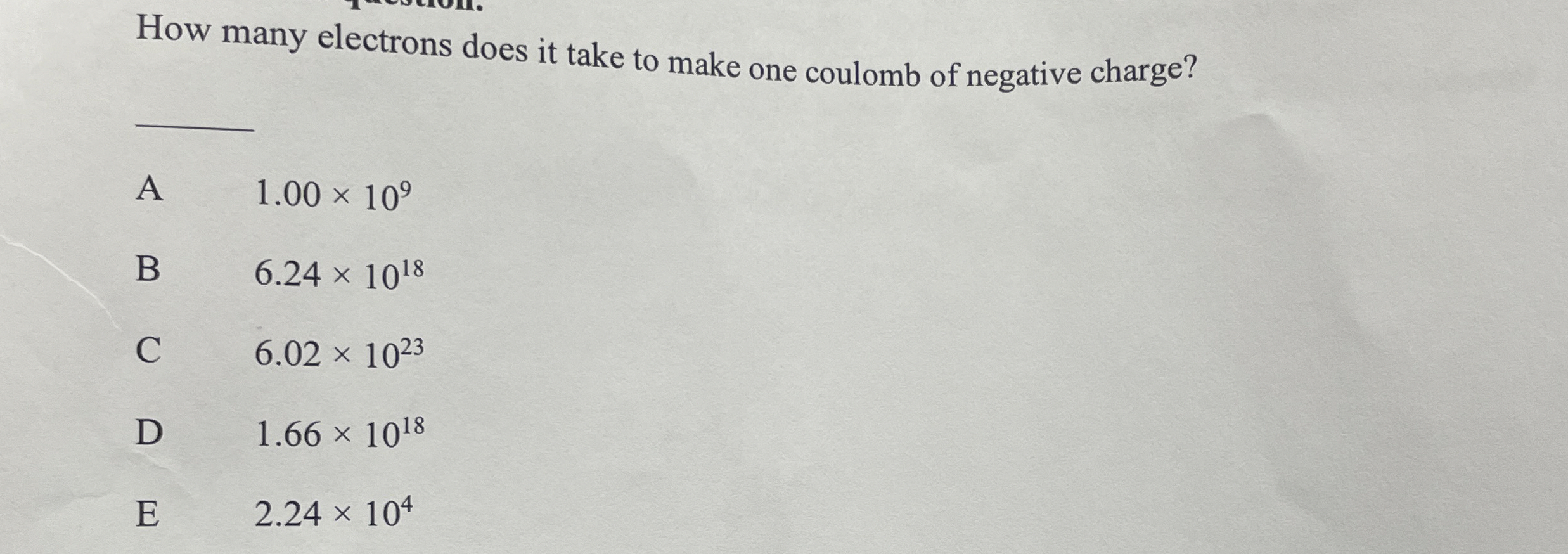 How many electrons does it take to make one