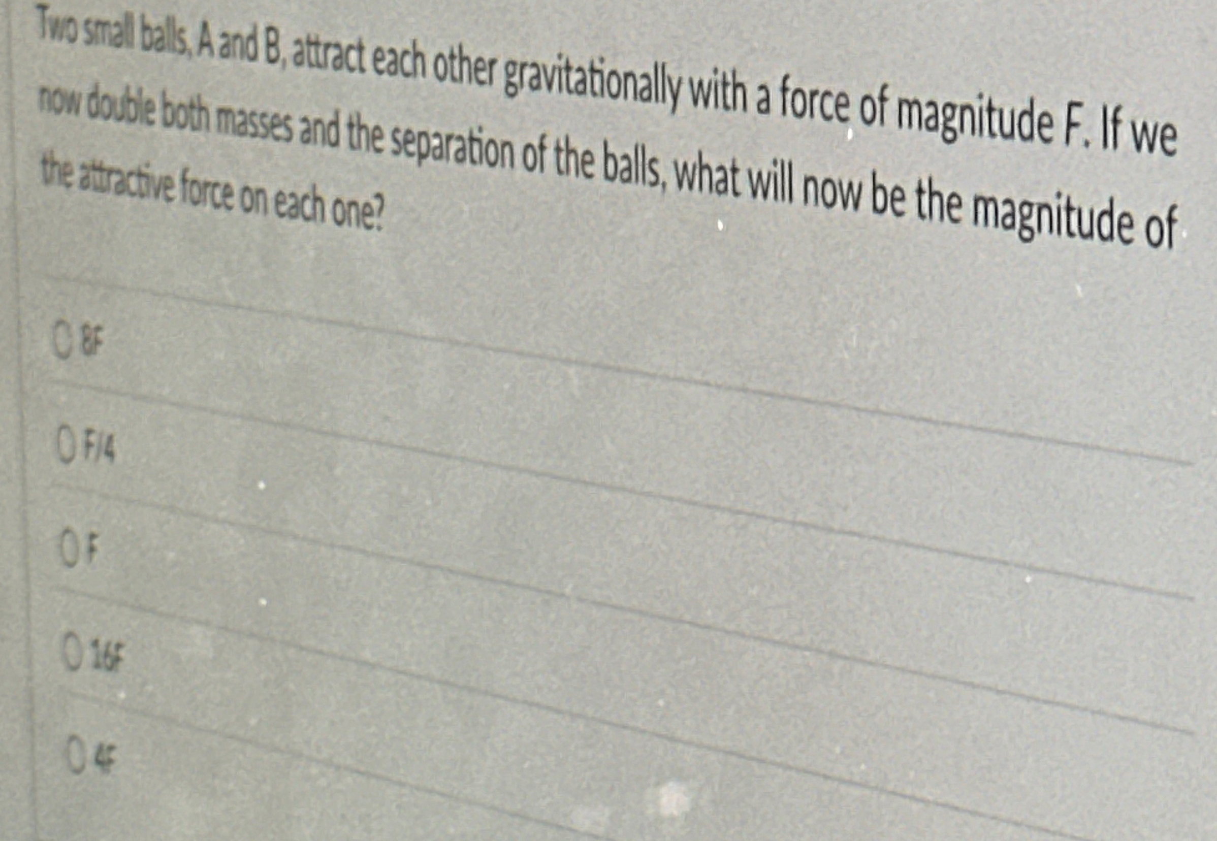 Throsmal bals, A and B , attracte each other
