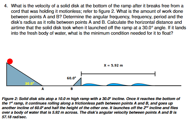 4 . What is the velocity of a solid disk at the