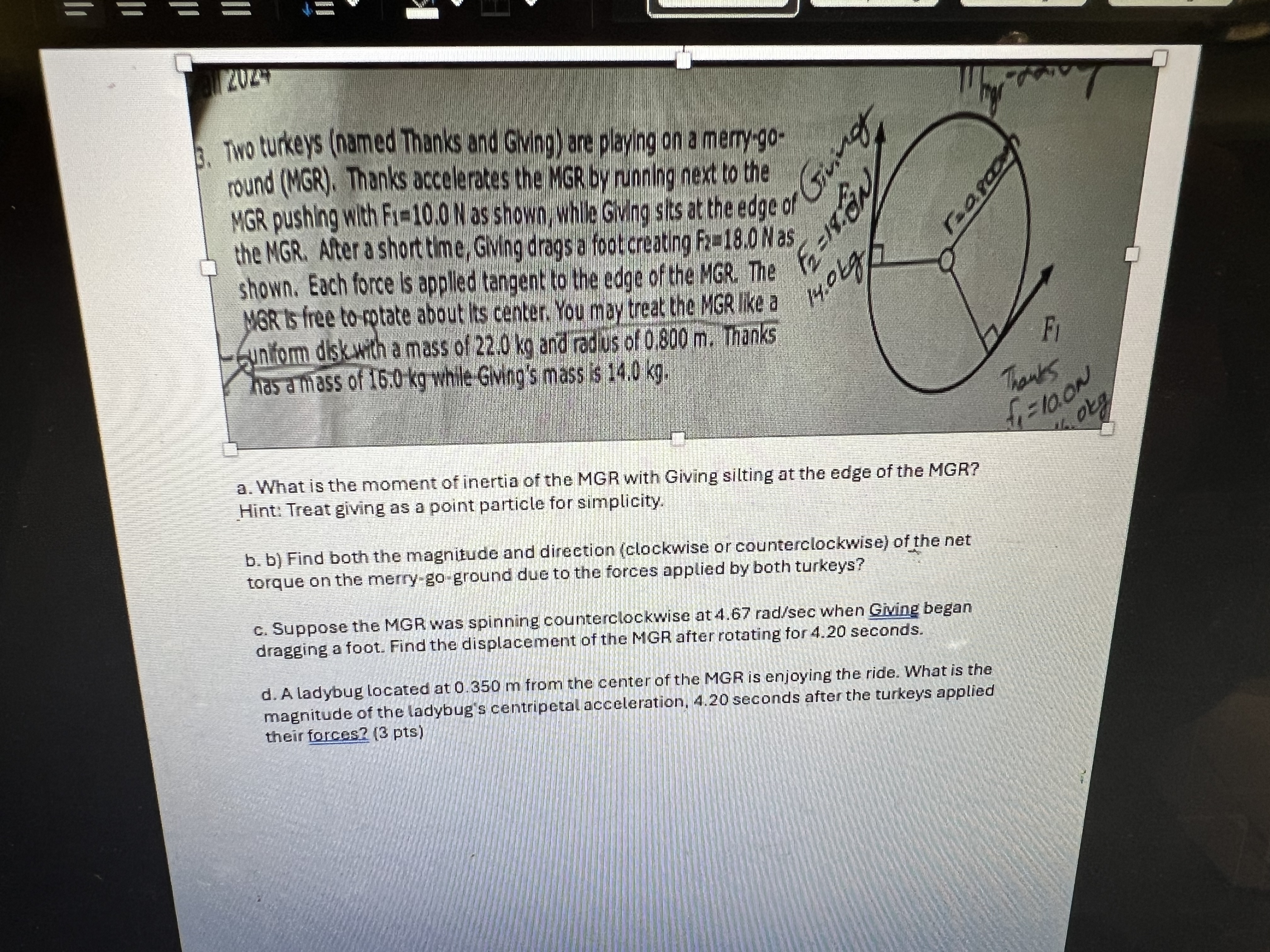 RUL 4 3 . Two turkeys ( named Thanks and Giving )