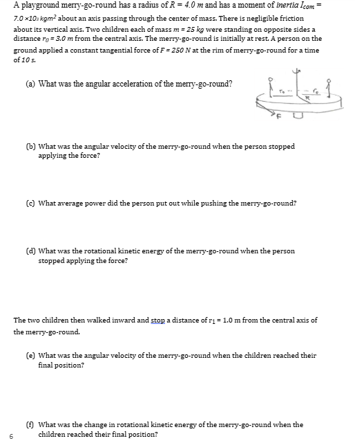 A playground merry - go - round has a radius of \
