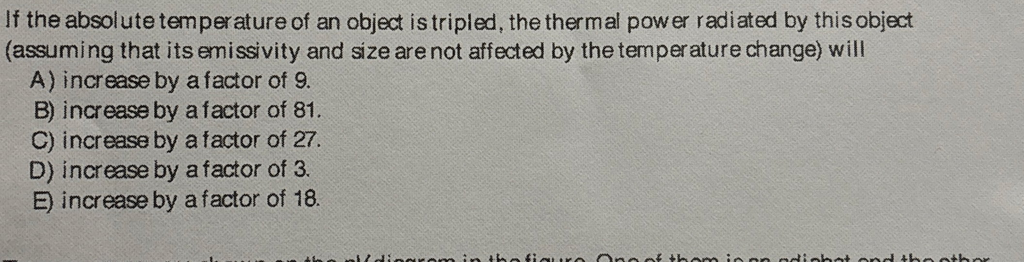 If the absolute temperature of an object is