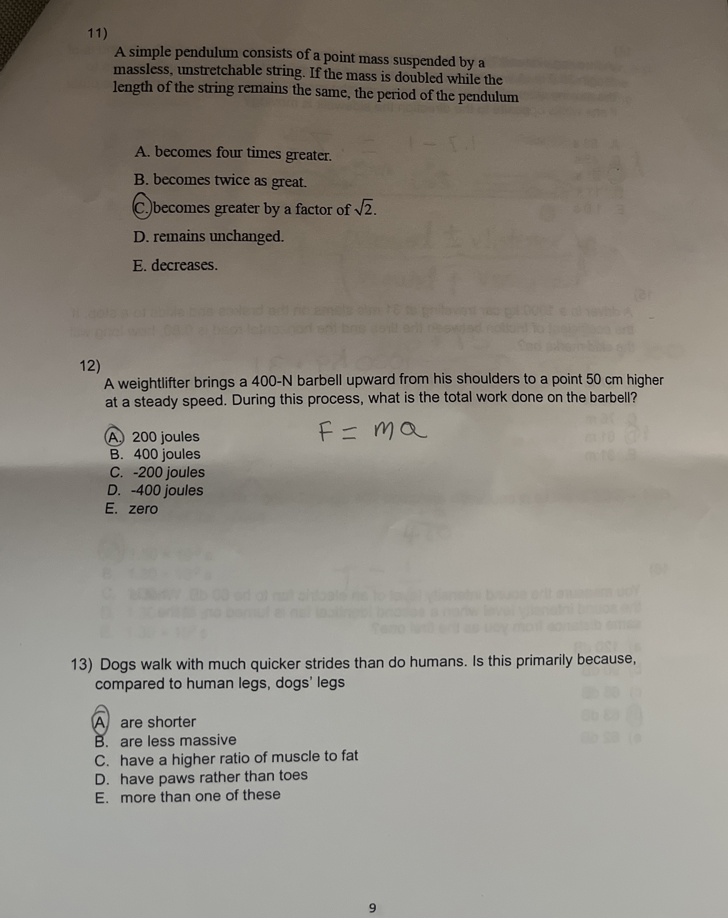 A simple pendulum consists of a point mass