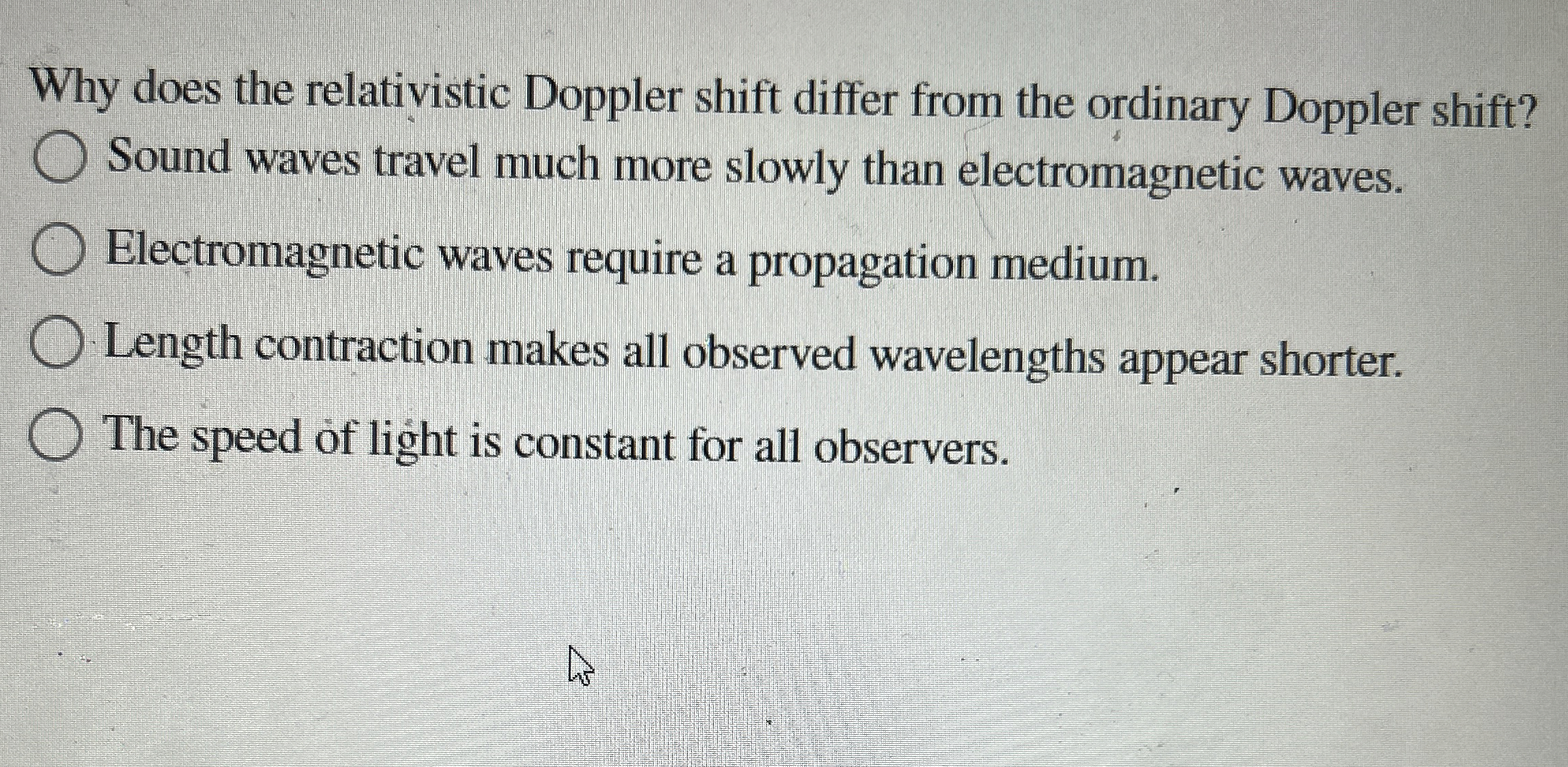 Why does the relativistic Doppler shift differ