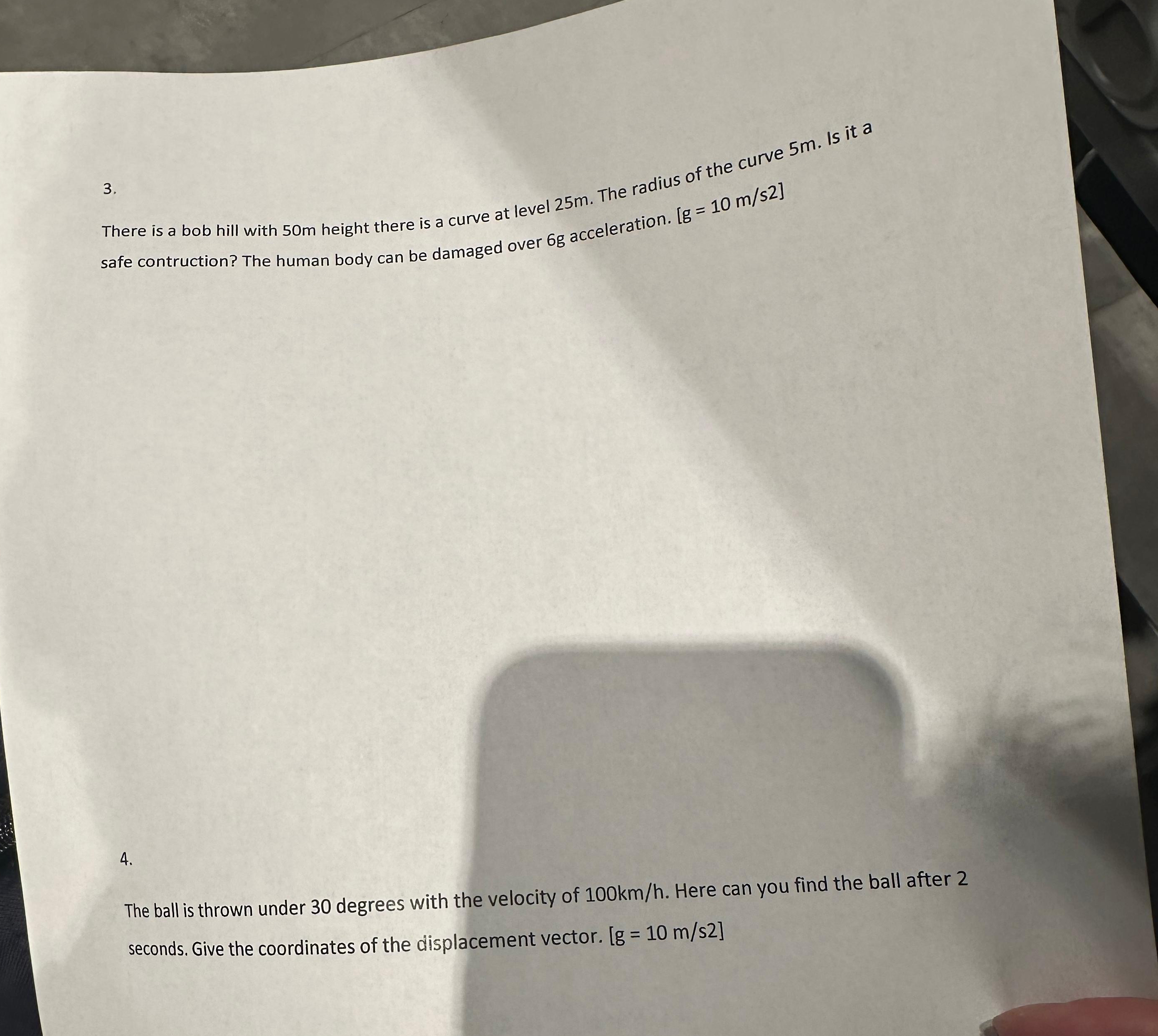 There is a bob hill with 5 0 m height there is a