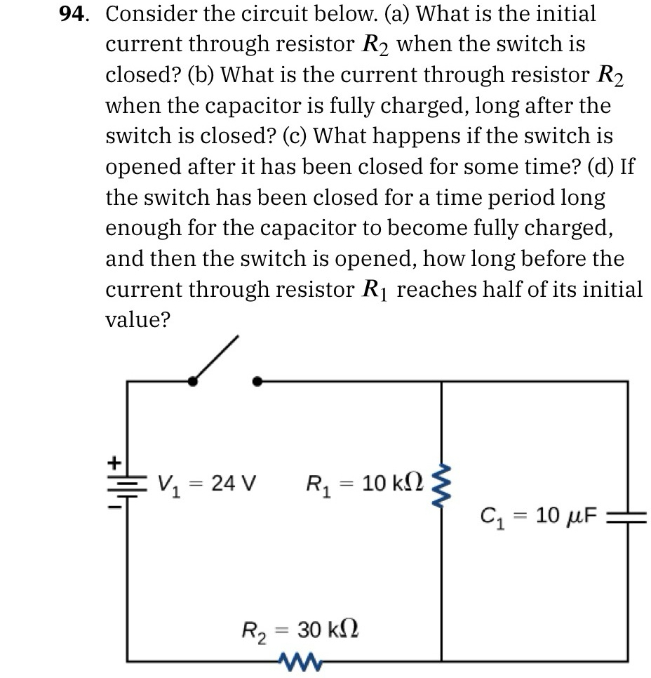 Consider the circuit below. ( a ) What is the