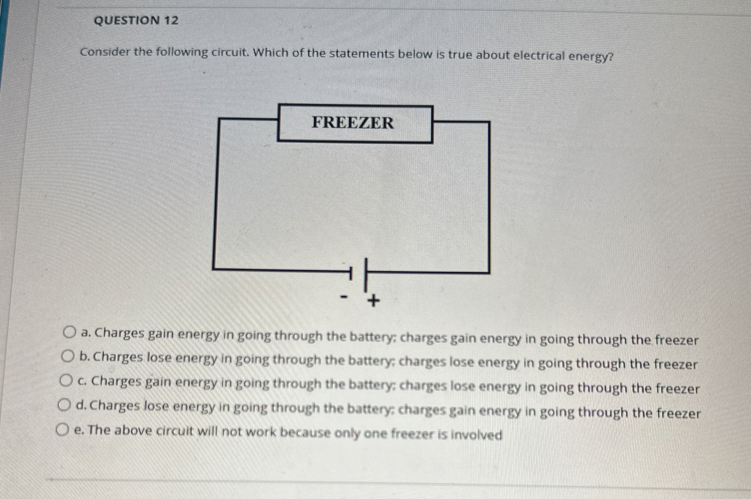 QUESTION 1 2 Consider the following circuit.