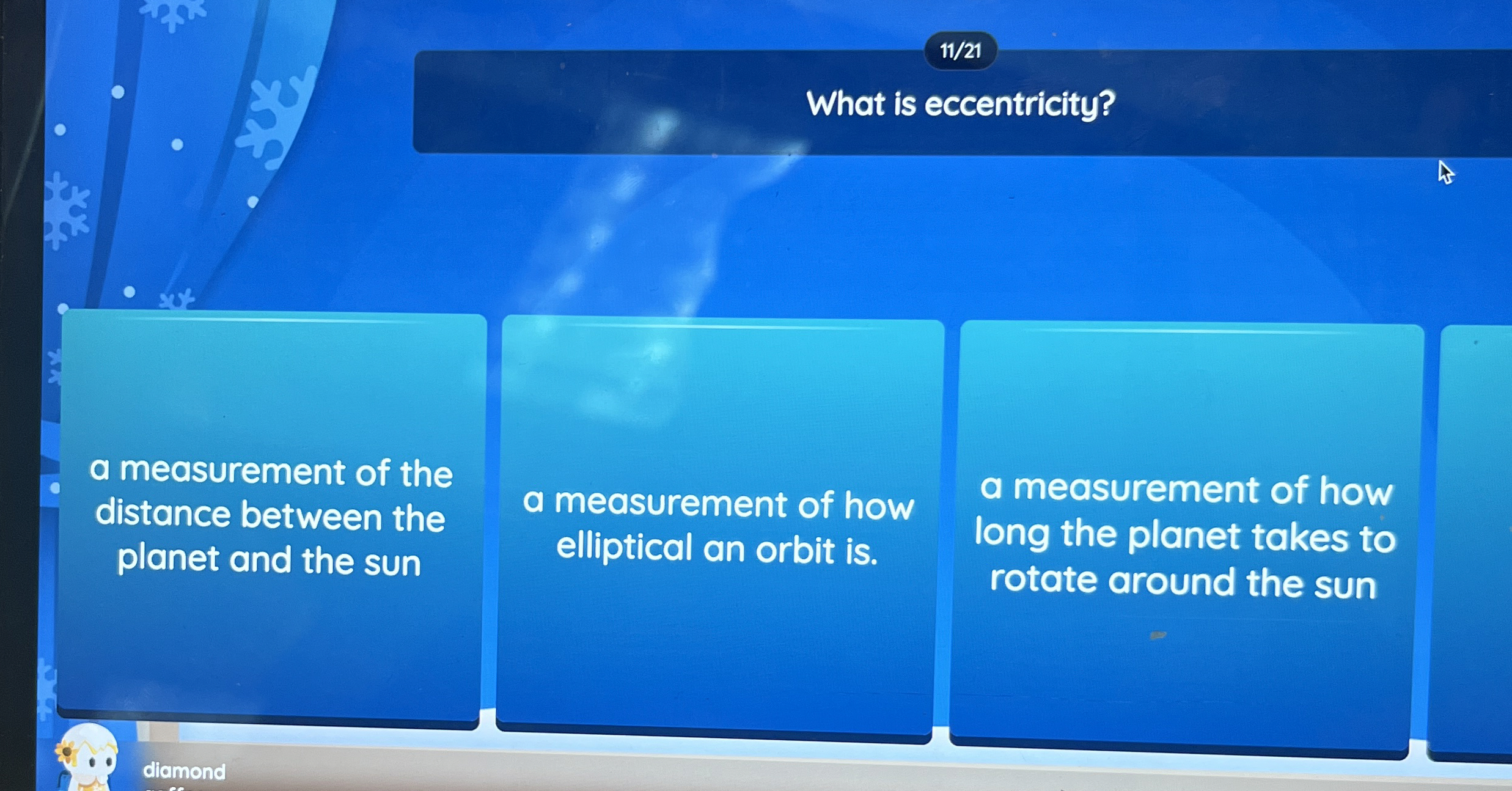 1 1 / 2 1 What is eccentricity? a measurement of