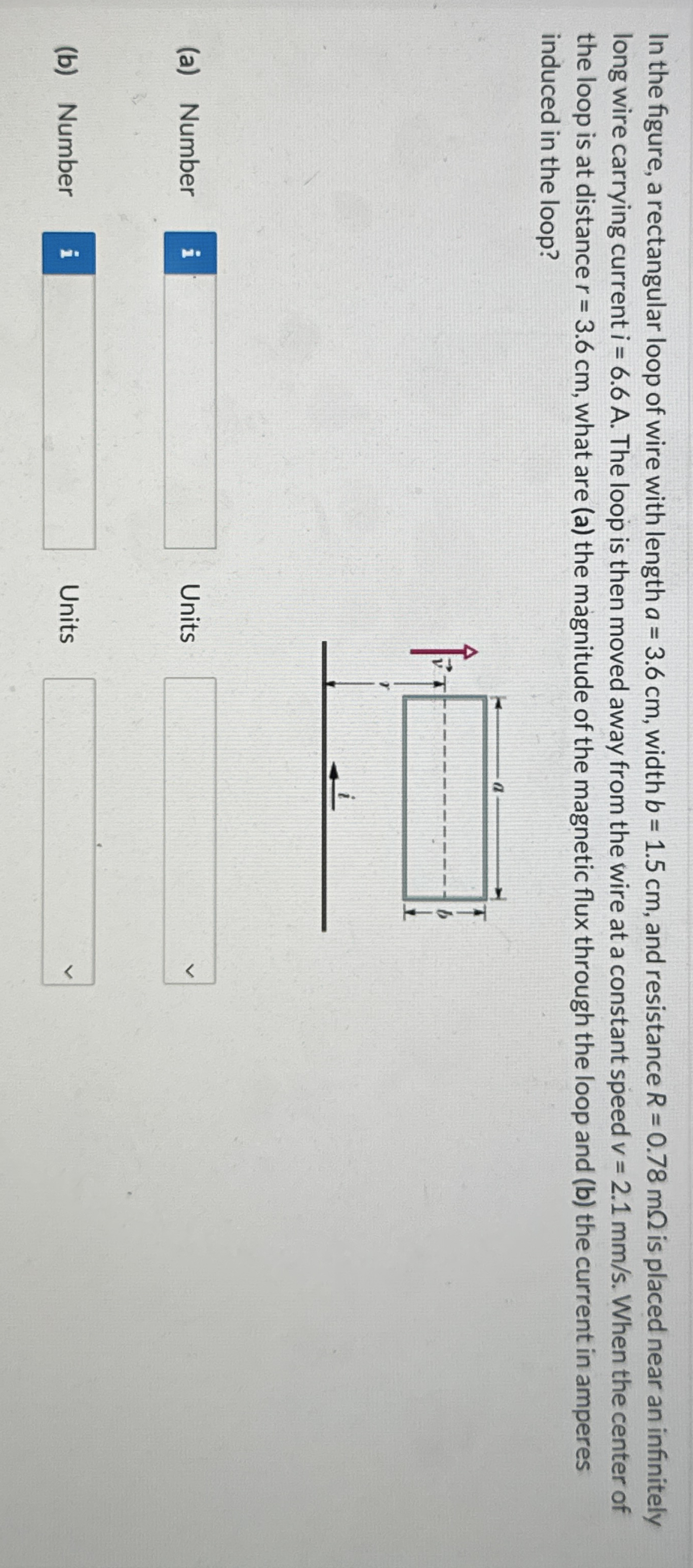 In the figure, a rectangular loop of wire with