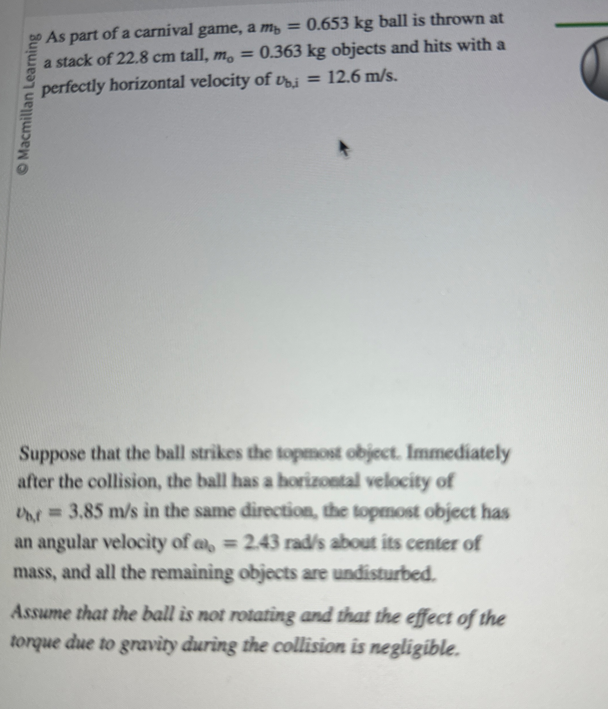 $ 0 0 As part of a carnival game, a m b = 0 . 6 5