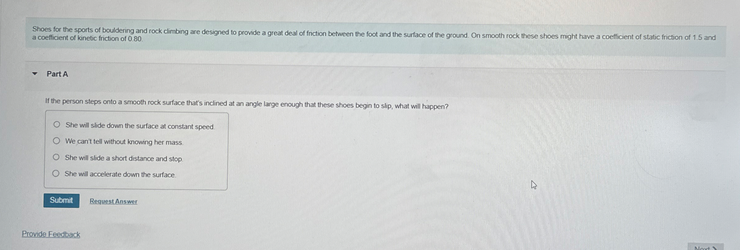 a coefficient of kinetic friction of 0 . 8 0 .