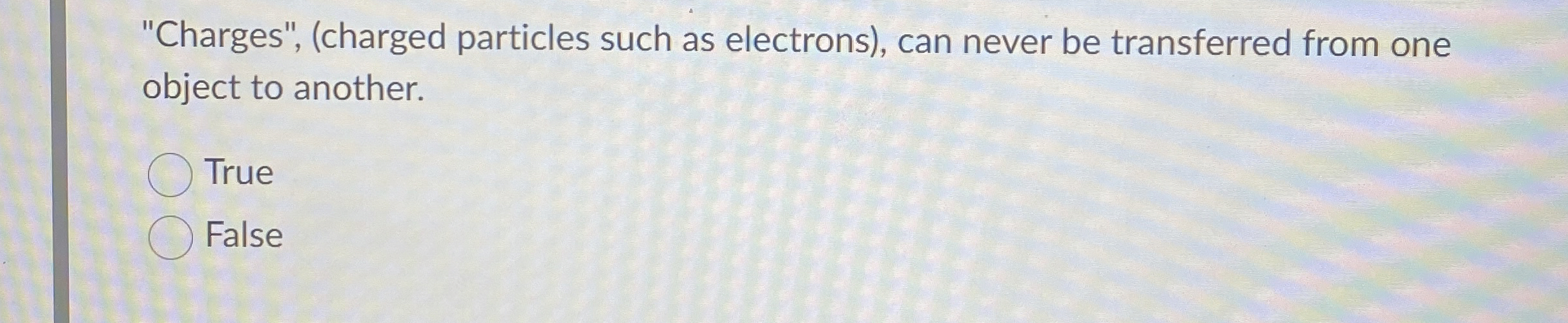 "Charges", ( charged particles such as electrons