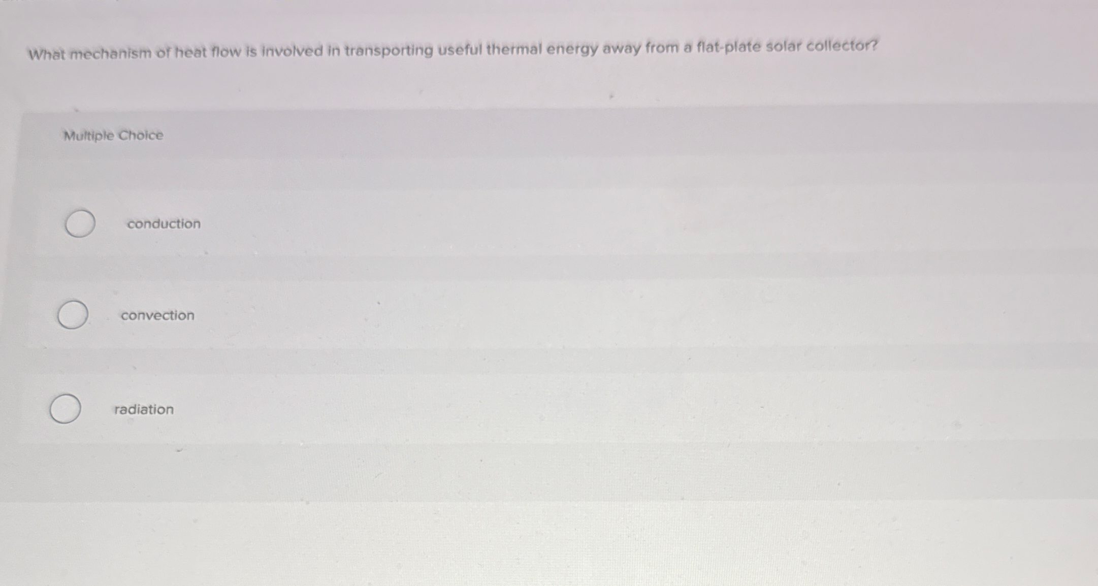 What mechanism of heat flow is involved in
