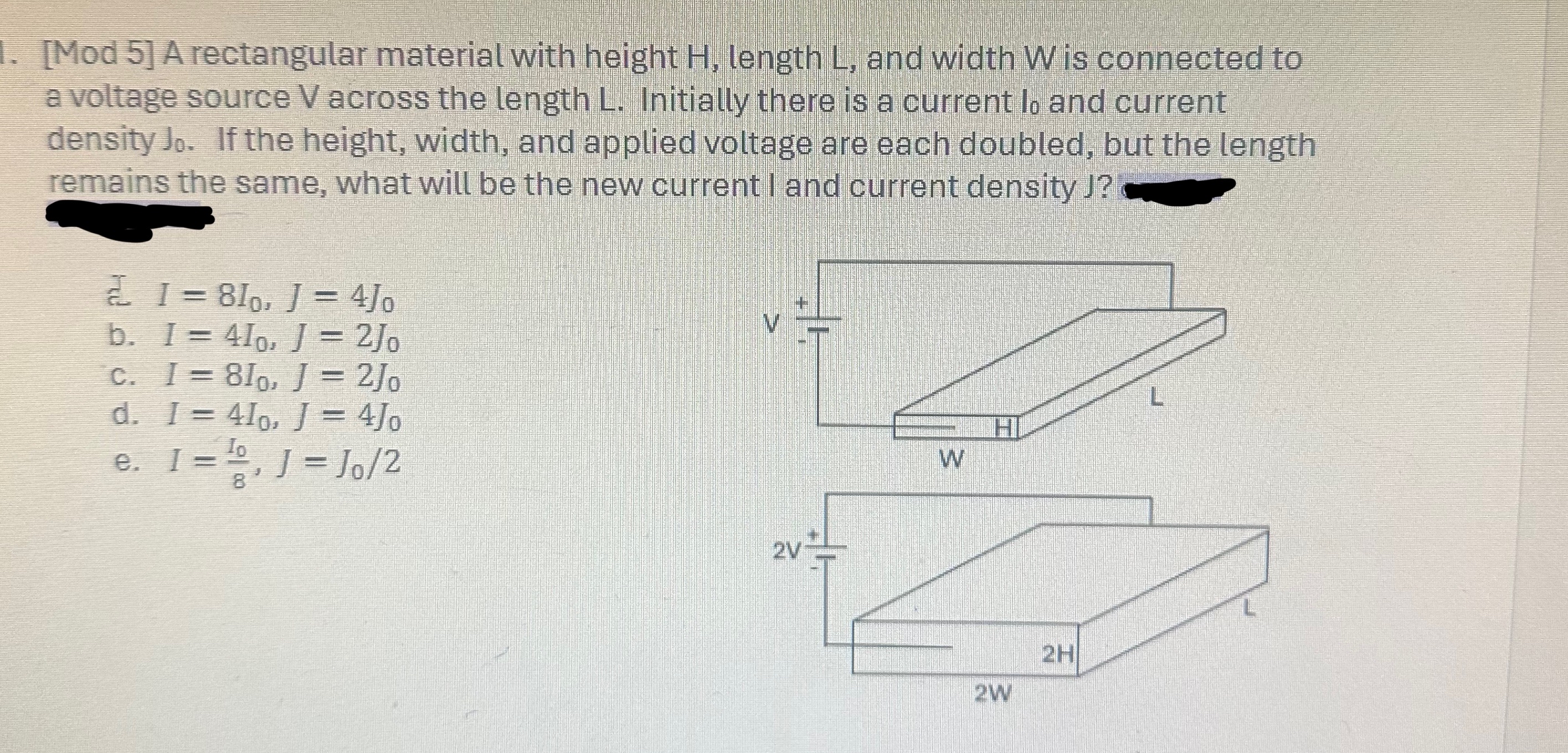 [ Mod 5 ] A rectangular material with height H ,
