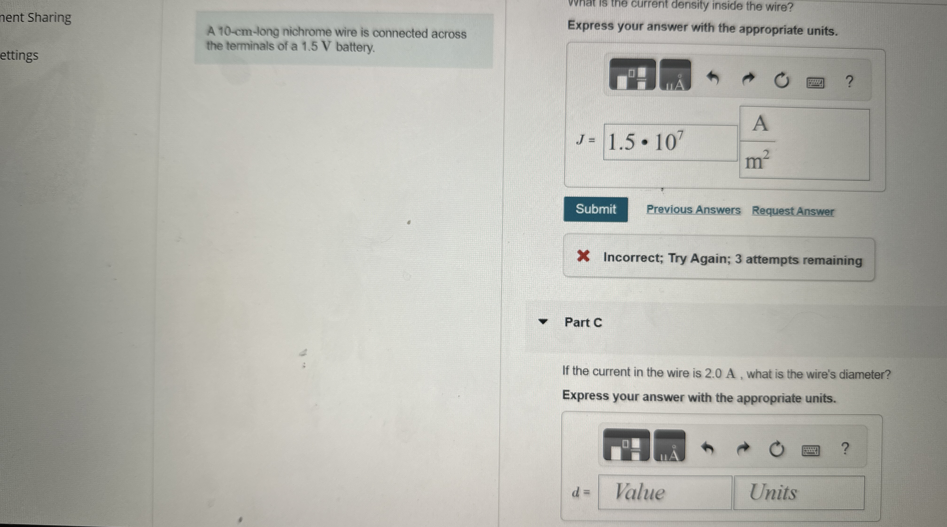hent Sharing What is the current density inside