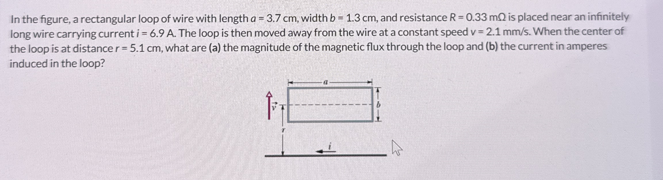 In the figure, a rectangular loop of wire with