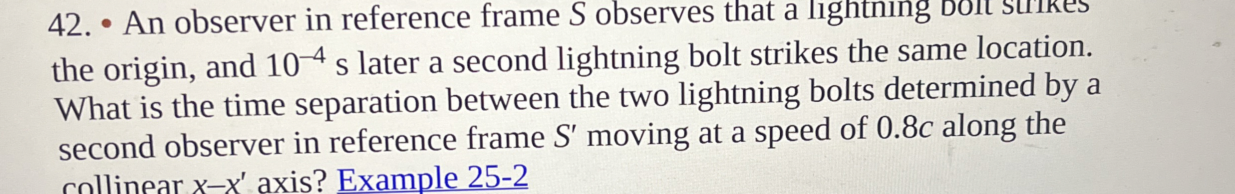 An observer in reference frame S observes that a