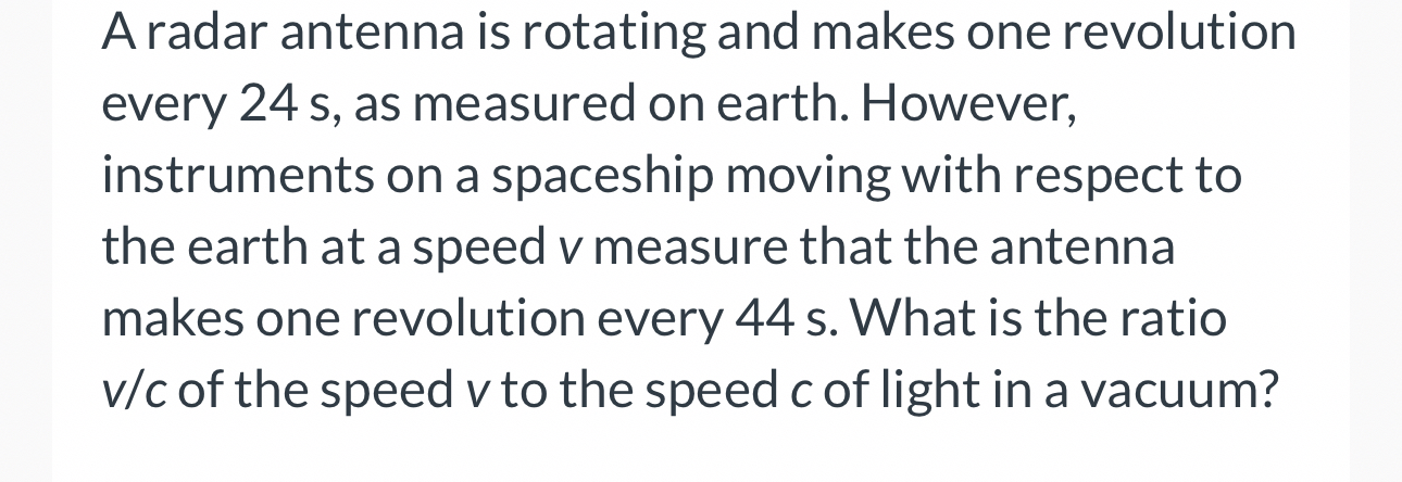 A radar antenna is rotating and makes one