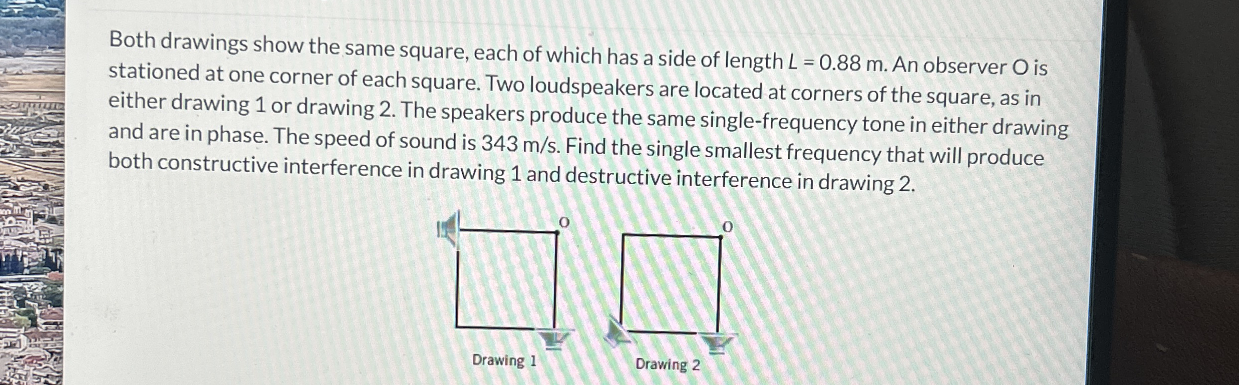 Both drawings show the same square, each of which