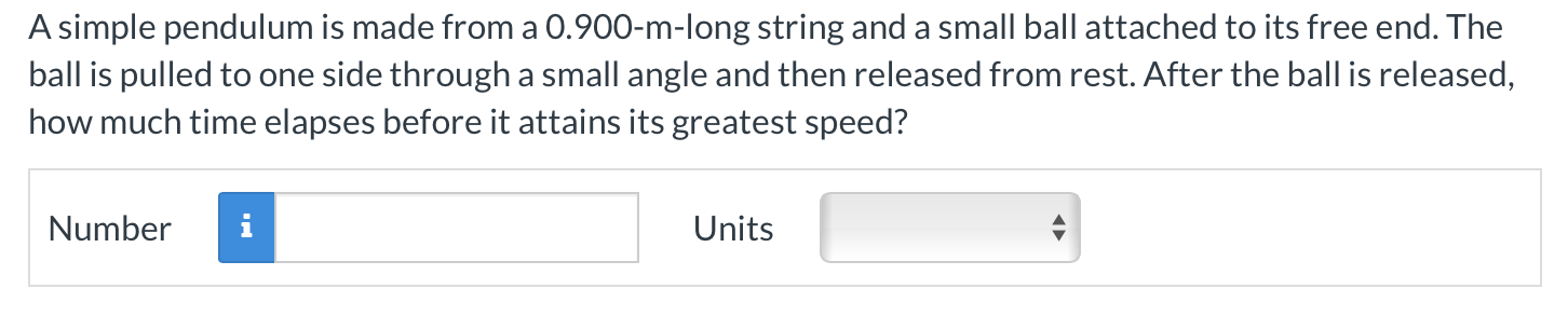A simple pendulum is made from a 0 . 9 0 0 - m -