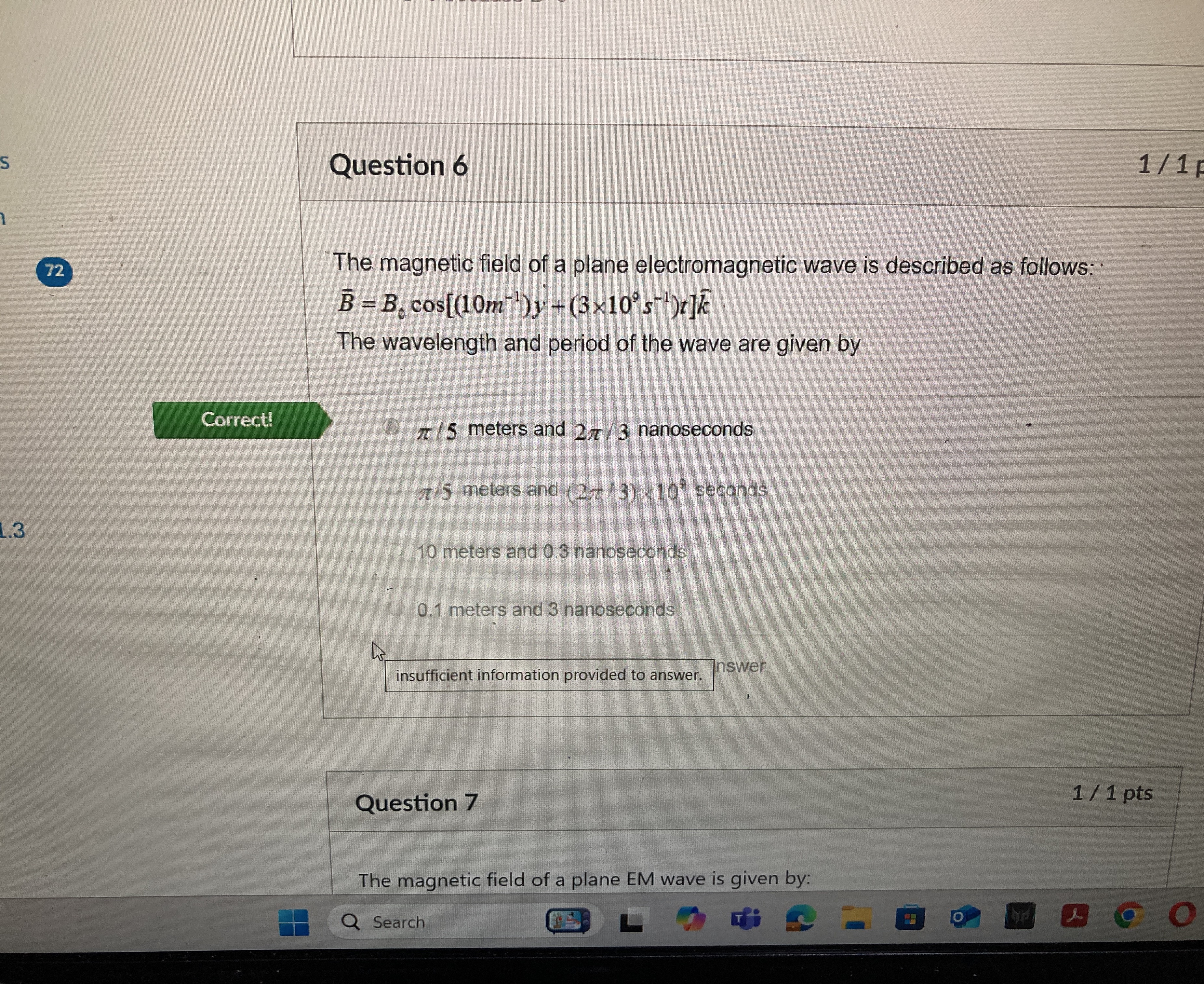 The magnetic field of a planf electromagnetic