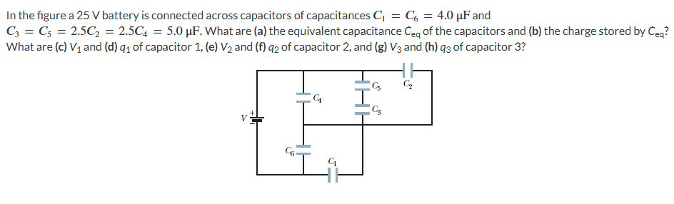 In the figure a 2 5 V battery is connected across