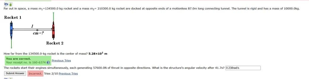Far out in space, a mass m 1 = 1 3 4 5 0 0 . 0 k