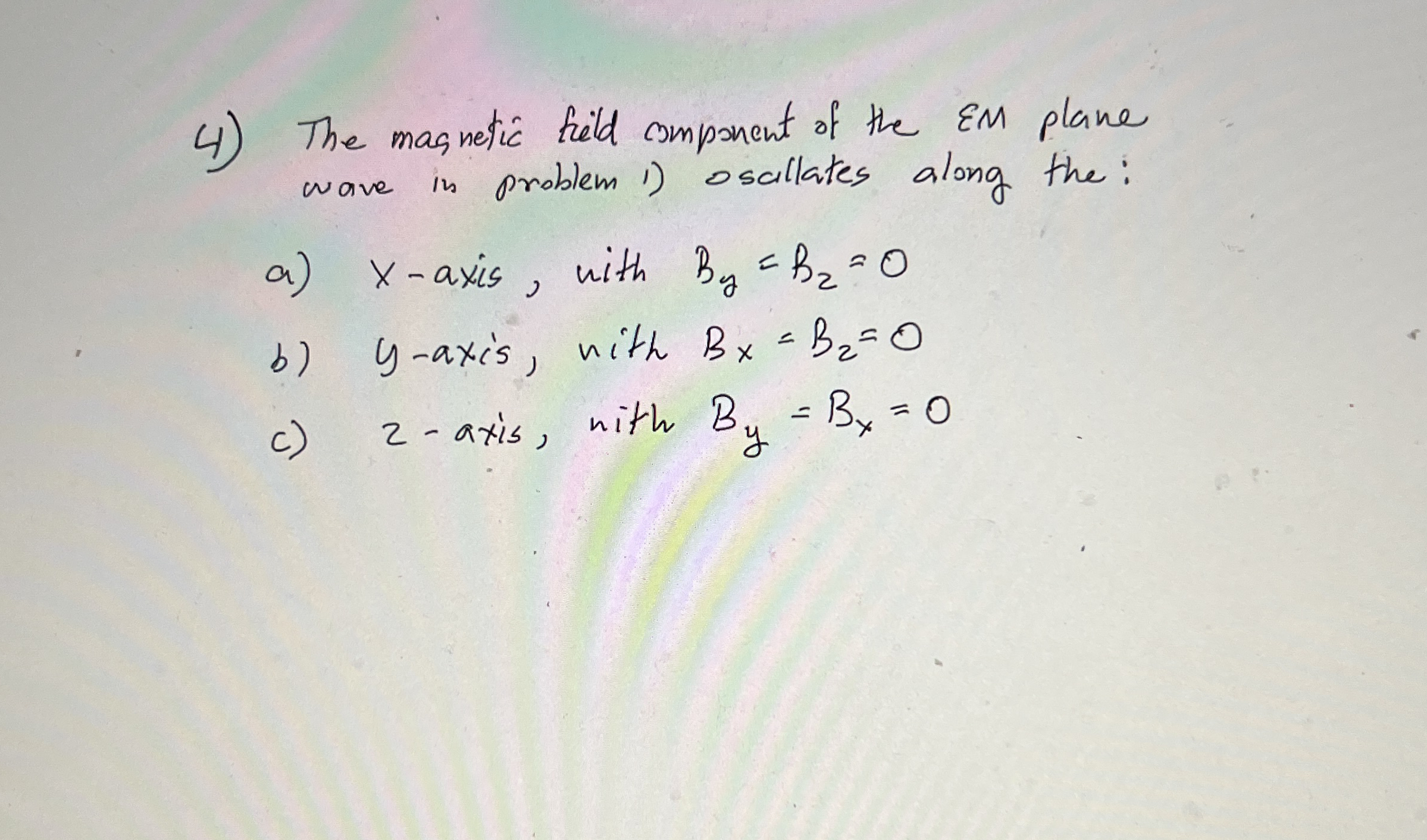 The wavelensth of the wave in problem 1 ) is